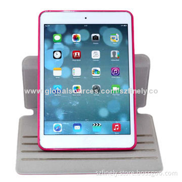 360-degree Rotating Stand Leather Case for iPad Mini with Various Colors